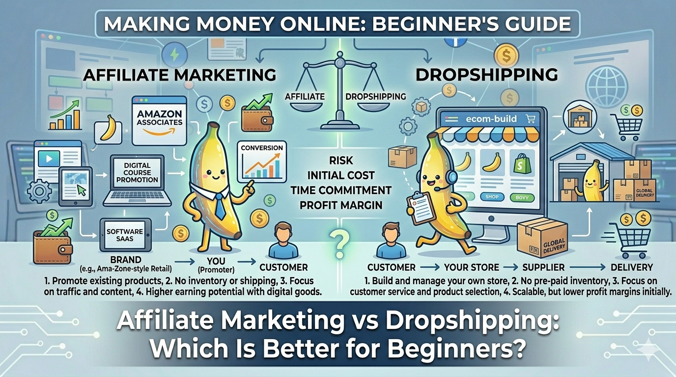 Affiliate Marketing vs Dropshipping: Which Is Better for Beginners?