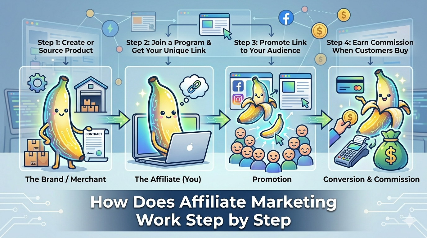 How Does Affiliate Marketing Work Step by Step