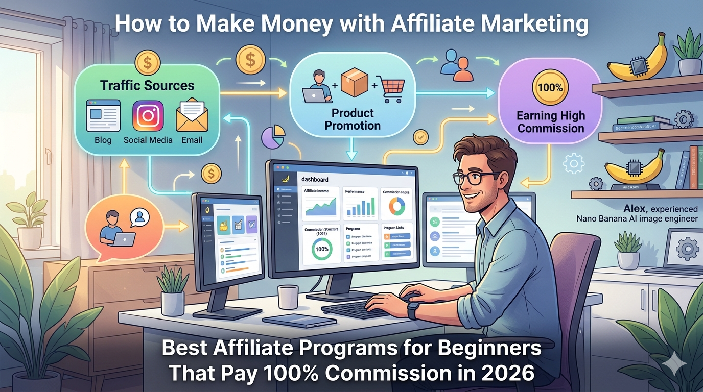 Best Affiliate Programs for Beginners That Pay 100% Commission in 2026