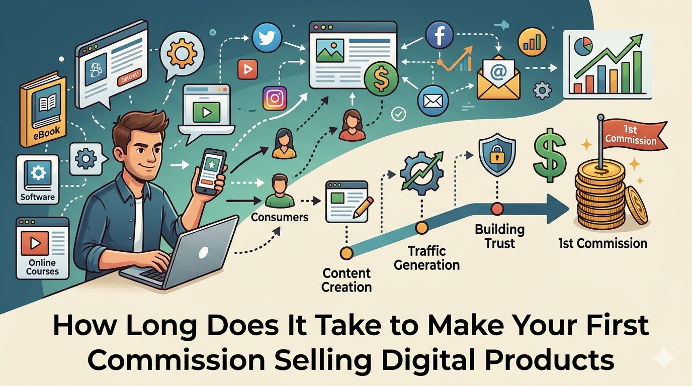How Long Does It Take to Make Your First Commission Selling Digital Products