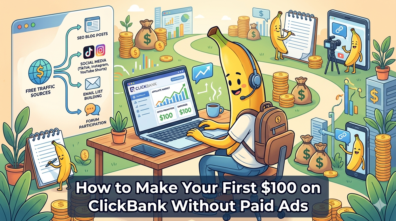 How to Make Your First $100 on ClickBank Without Paid Ads How to Make Your First $100 on ClickBank Without Paid Ads
